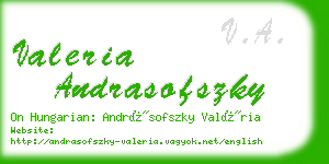 valeria andrasofszky business card